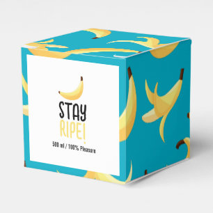 Funny Retro Banana Party Favours Puns Editable Favour Box