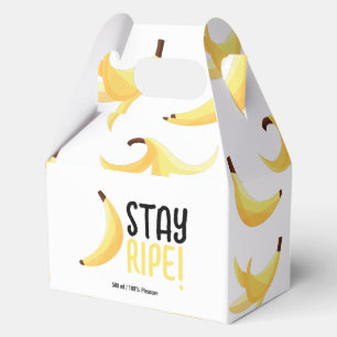 Funny Retro Banana Party Favours Puns Editable Favour Box