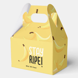 Funny Retro Banana Party Favours Puns Editable Favour Box