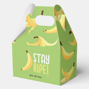 Funny Retro Banana Party Favours Puns Editable Favour Box