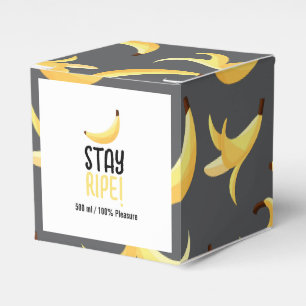 Funny Retro Banana Party Favours Puns Editable Favour Box