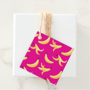 Funny Retro Banana Party Favours Puns Editable Favour Tags