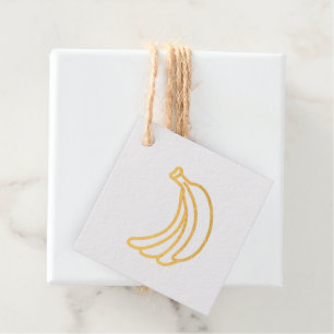 Funny Retro Banana Party Favours Puns Editable Favour Tags
