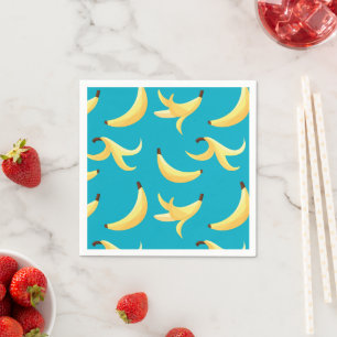 Funny Retro Banana Party Favours Puns Editable Napkin
