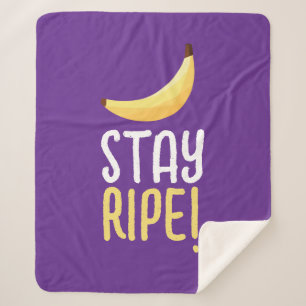 Funny Retro Banana Party Favours Puns Editable Sherpa Blanket