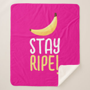 Funny Retro Banana Party Favours Puns Editable Sherpa Blanket