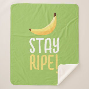 Funny Retro Banana Party Favours Puns Editable Sherpa Blanket