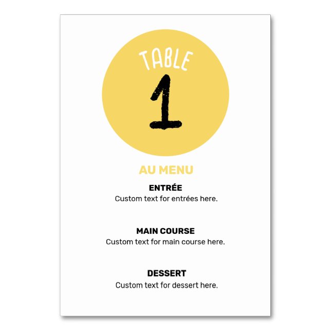 Funny Retro Banana Party Favours Puns Editable Table Number (Front)