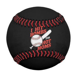 Funny Retro Baseball I Hit Bombs For Hot Moms