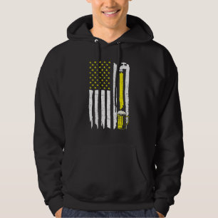 Funny Retro Beer American Flag Usa 4th Of July Bre Hoodie