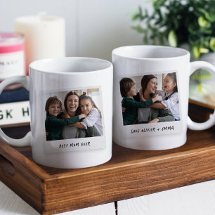 Funny Retro Best Mum Ever Custom 2 Photo  Coffee Mug