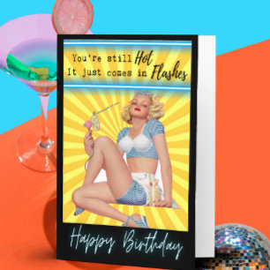 Funny Retro Birthday Card Best Friend-Sassy-Flash