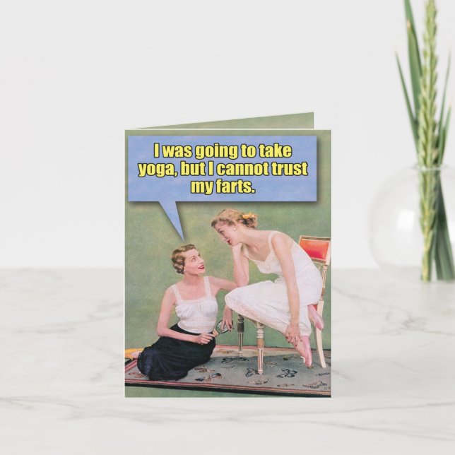 Funny Retro Birthday Card - Trust My Farts (Front)