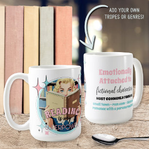 Funny Retro Book Lovers Quote Gift Mug for Her