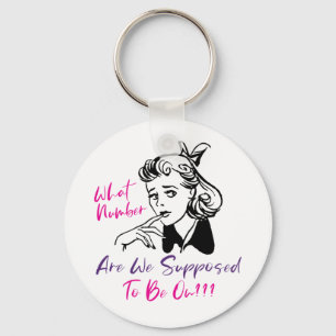 Funny Retro Bunco Player Key Ring