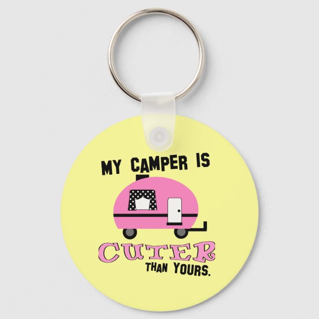 Funny Retro Camper Keychain (Front)