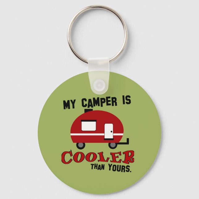 Funny Retro Camper Keychain (Front)