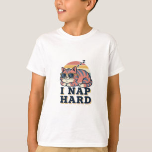 Funny Retro Cat Kids Graphic T-Shirt