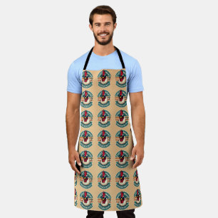  Funny Retro Chicken Butt Joke Design Apron