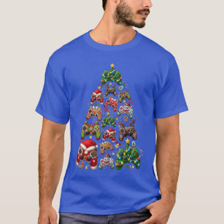Funny Retro Christmas Gaming Controller Xmasree Ga T-Shirt