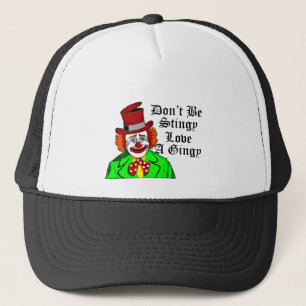 Funny Retro Clown Love a Ginger Redhead Trucker Hat