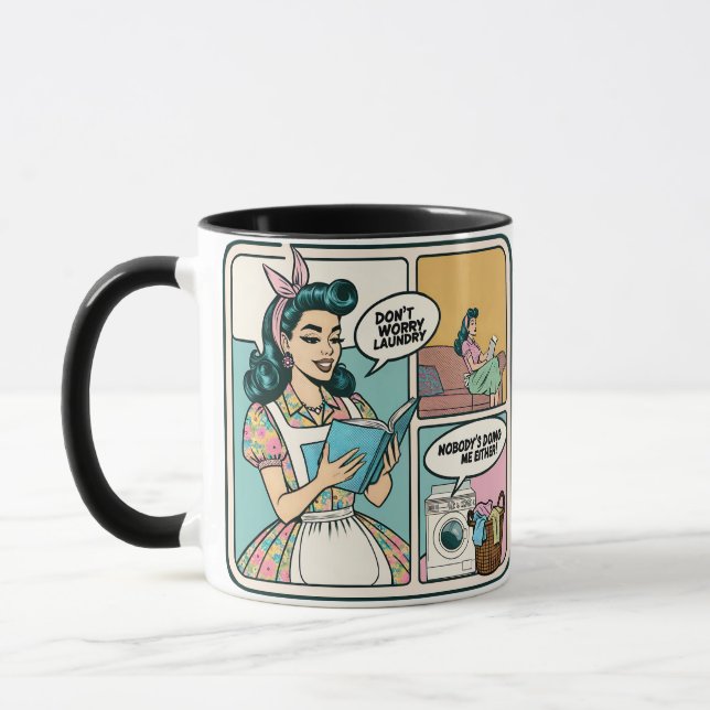 Funny Retro Coffee Mug –Gag Gift Mug (Left)