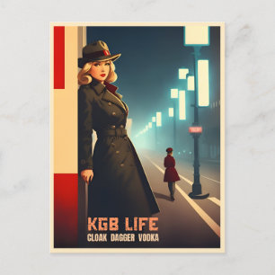 Funny Retro Cold War Soviet USSR KGB Humour Postcard