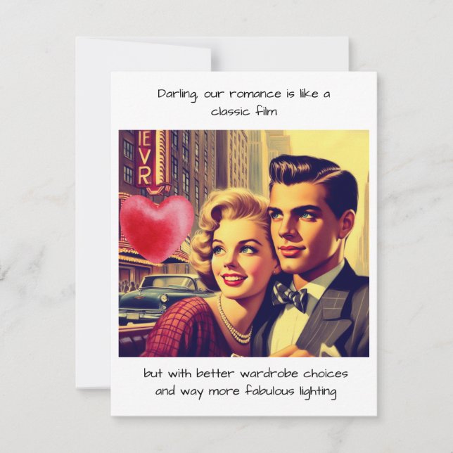 Funny Retro Comic Card (Front)