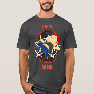 Funny Retro Cute Halloween Take Me Satan T-Shirt