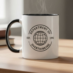 Funny Retro Department of Overthinking Introvert Mug