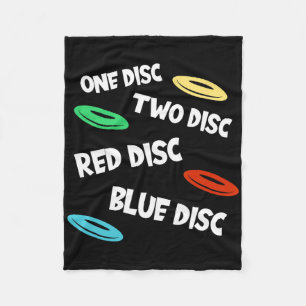 Funny Retro Disc Golf Colourful Frisbee  Fleece Blanket