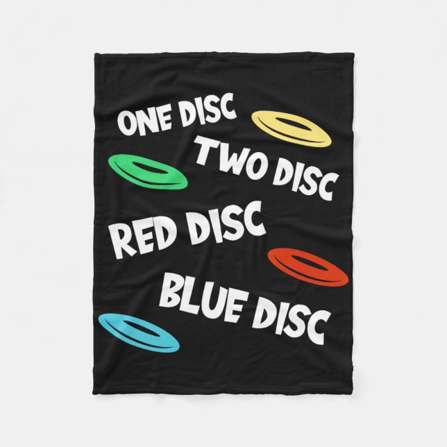 Funny Retro Disc Golf Colourful Frisbee  Fleece Blanket (Front)