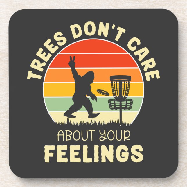 Funny Retro Disc Golf Design | Frisbee Lovers Coaster (Front)