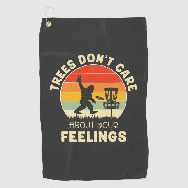 Funny Retro Disc Golf Design | Frisbee Lovers Towel (Front)