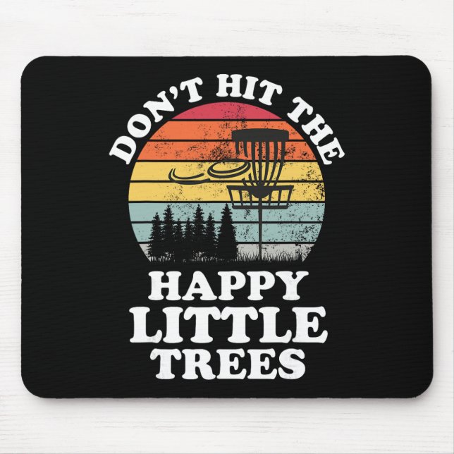 Funny Retro Disc Golf Golfing Player Frisbee Lover Mouse Pad (Front)