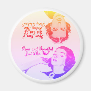 Funny Retro Dishwasher Clean Dirty Reversible Magn Magnet