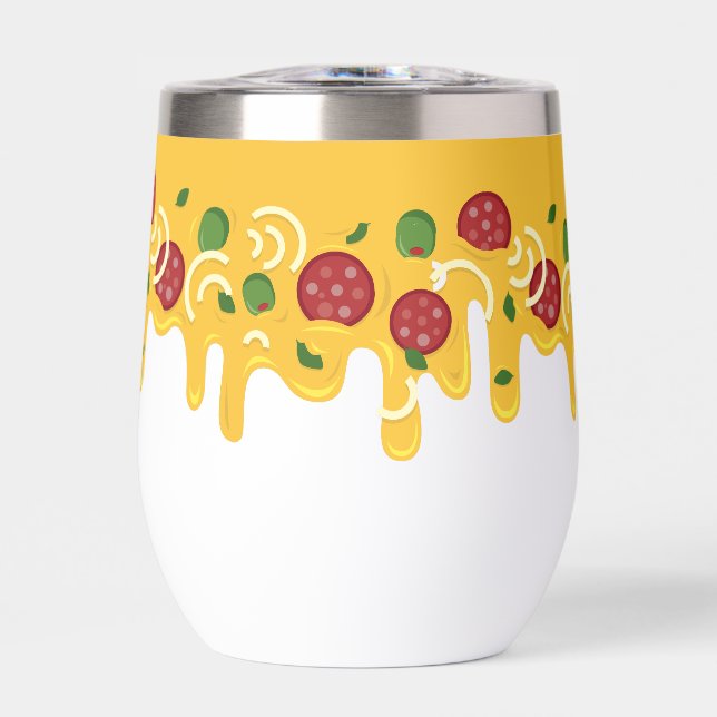 Funny Retro Dripping Pizza Cheese Keto Party (Front)