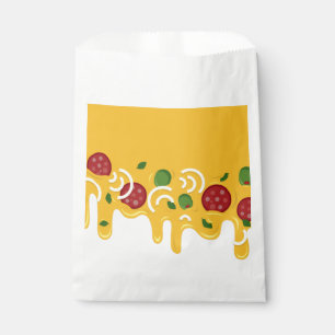 Funny Retro Dripping Pizza Cheese Keto Party Favour Bag