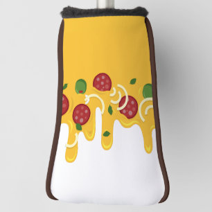 Funny Retro Dripping Pizza Cheese Keto Party Golf Head Cover
