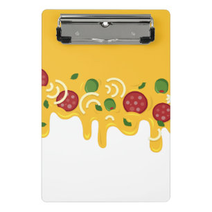 Funny Retro Dripping Pizza Cheese Keto Party Mini Clipboard