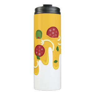 Funny Retro Dripping Pizza Cheese Keto Party Thermal Tumbler