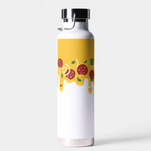 Funny Retro Dripping Pizza Cheese Keto Party Water Bottle