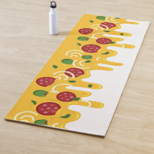 Funny Retro Dripping Pizza Cheese Keto Party Yoga Mat