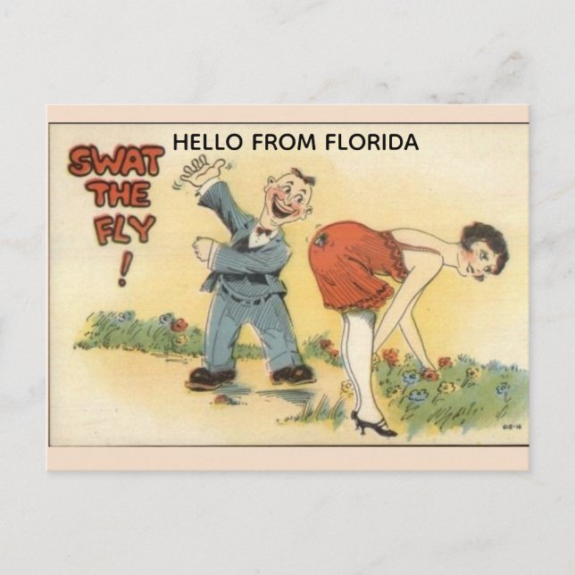 FUNNY RETRO FLORIDA POSTCARD (Front)