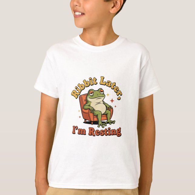 Funny Retro Frog Kids Graphic T-Shirt (Front)