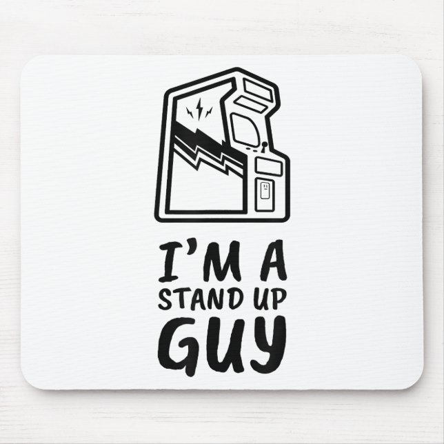 Funny Retro Gamer Arcade Old School 80's Video Gam Mouse Pad (Front)