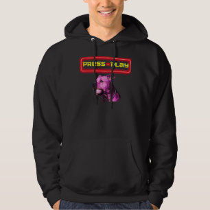 Funny Retro Gamer Pitbull Dog Hoodie