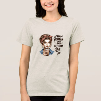 Funny Retro Girl – Sassy & Witty Vintage Tri-Blen Tri-Blend Shirt