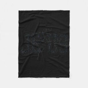 Funny Retro Groovy Chequered Jesus Lightning Bolt  Fleece Blanket