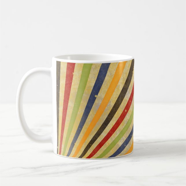 Funny Retro Grunge Rays + your idea Coffee Mug (Left)